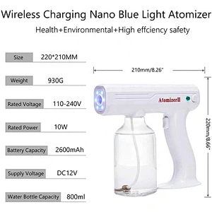 Car Blu-ray Mist Space Air Disinfection Machine Small Uv Sprayer Humidifier Sterilizer Purifier Blu Ray Anion Nano Spray Gun