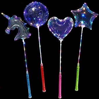 Wholesale Bobo Ballon 18/20/24/32 Inches Light LED Balloon with sticker For Party Decoration and gift for kids