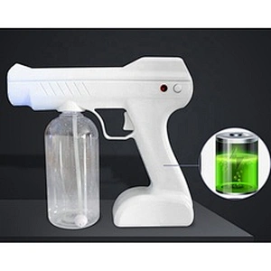 Nano Mist Spray Gun Sterilization Fog Machine Steam Sprayer 800ml Ce Household Portable Wireless Blue Light Disinfection