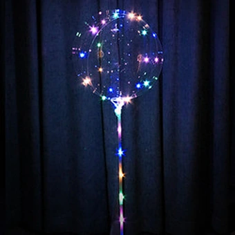 Wholesale Bobo Ballon 18/20/24/32 Inches Light LED Balloon with sticker For Party Decoration and gift for kids