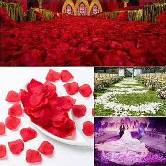Amazon Hot Sell Artificial Rose Petals Satin Petals Silk Rose Petals For Wedding Decorations