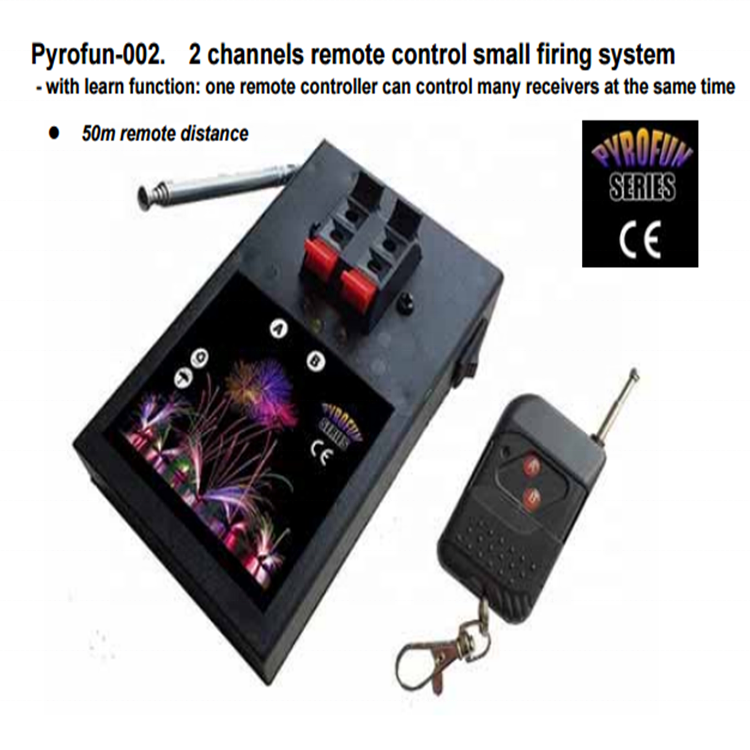 2channels remote control small firing system.