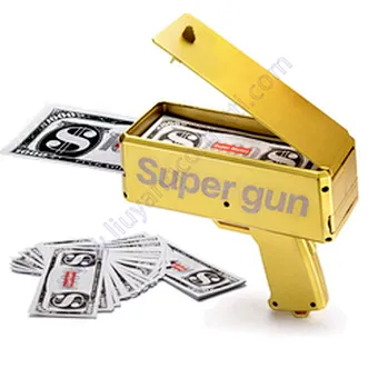 Creative Amazon Hot OEM Logo Available Christmas Gift Toy Gun Money Spray Cash Cannon Money Gun