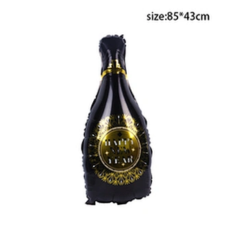 2023 Happy New Year Eve Party Wine Tree Star Bottle Foil Balloons Decoration Merry Christmas Party Decoration Air Globos Noel