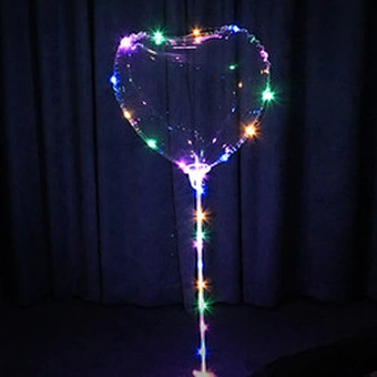 Wholesale Bobo Ballon 18/20/24/32 Inches Light LED Balloon with sticker For Party Decoration and gift for kids