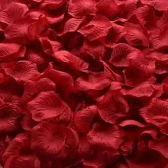 Amazon Hot Sell Artificial Rose Petals Satin Petals Silk Rose Petals For Wedding Decorations