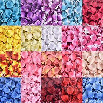 Amazon Hot Sell Artificial Rose Petals Satin Petals Silk Rose Petals For Wedding Decorations