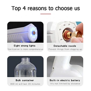 Nano Inhalambrico Vapor Electrica Pistola Gun Comac Inalambrica Blue Ray Rechargeable Wireless Cordless Pistola Sanitizante