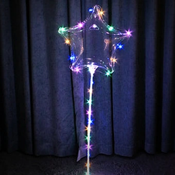 Wholesale Bobo Ballon 18/20/24/32 Inches Light LED Balloon with sticker For Party Decoration and gift for kids