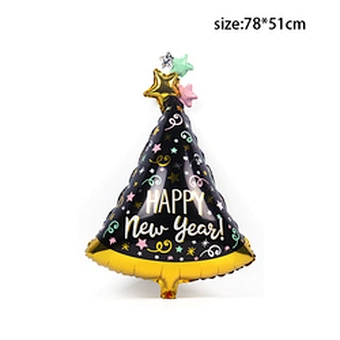 2023 Happy New Year Eve Party Wine Tree Star Bottle Foil Balloons Decoration Merry Christmas Party Decoration Air Globos Noel