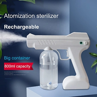 Alcohol Sanitizer Automatic Household Portable Wireless Sprayer Machine Blue Light Nano Steam Spray Gun Disinfection Sprayer