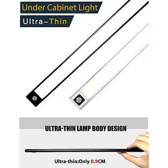 LED Cabinet Light Clear Luminous USB Body Lamp Furniture Light OEM Switch Magnetic Wall Motion Sensor Under LED Cabinet Light