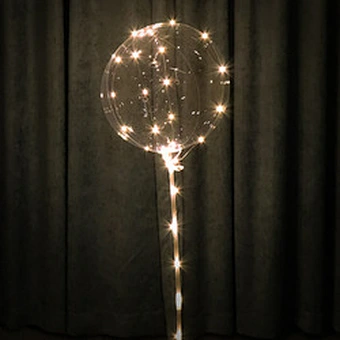 Wholesale Bobo Ballon 18/20/24/32 Inches Light LED Balloon with sticker For Party Decoration and gift for kids