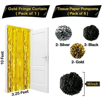 Low MOQ New Year Party Decorations Black and Gold Eve Party Decorations Kit Gold Balloon For New Year 2023