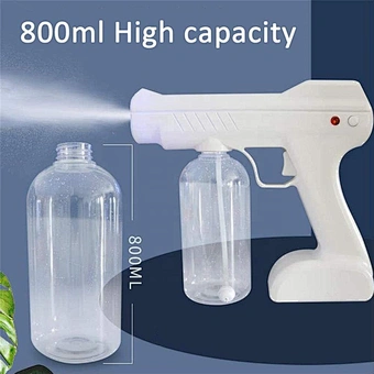 Nano Mist Spray Gun Sterilization Fog Machine Steam Sprayer 800ml Ce Household Portable Wireless Blue Light Disinfection