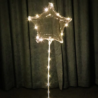 Wholesale Bobo Ballon 18/20/24/32 Inches Light LED Balloon with sticker For Party Decoration and gift for kids