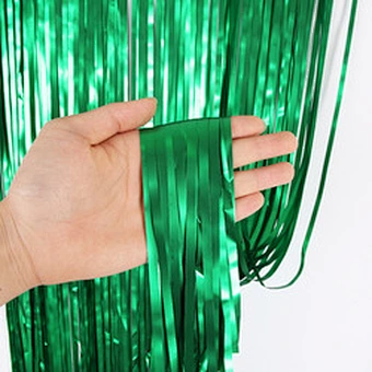 metal tinsel foil curtain metallic foil fringe curtain rain wall backdrop wedding birthday party background decoration 1*2m