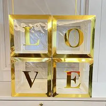 Sale Birthday Party Decoration With Letters Gift Packing Baby Round Storage Support Custom Shower Transparent Balloon Box