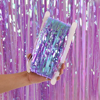 metal tinsel foil curtain metallic foil fringe curtain rain wall backdrop wedding birthday party background decoration 1*2m