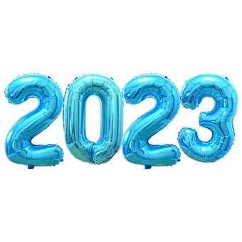 32 inches 2023 digital balloon set foil letter number balloon New Year's party decoration wholesale