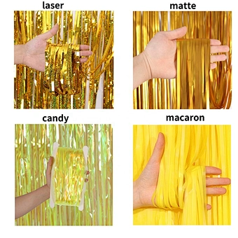 metal tinsel foil curtain metallic foil fringe curtain rain wall backdrop wedding birthday party background decoration 1*2m
