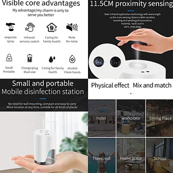 Usb Dispenser Sensor Humidifier Inductive Infrared Ir Luxury Machine Mist Portable Pump Auto Spray Automatic Alcohol Sprayer