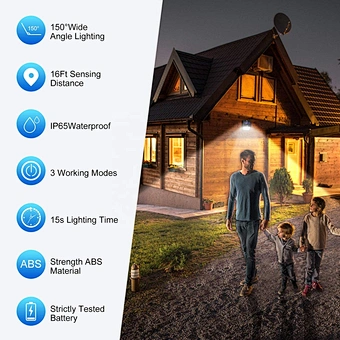 Factory Outdoor Waterproof Activated Wall Lamp Led Solar Wall Light Motion Sensor Garden lights for Courtyard Outdoor Lighting