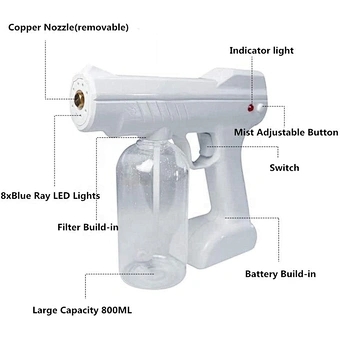 Fogger Disinfect Mist Atomization Fog High Pressure Sanitizing Atomizer Air Disinfection Sprayer Nano Steam Gun Sterilizer