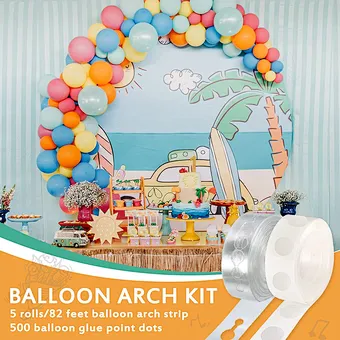 5m Transparent Plastic Double Hole Pink Balloon Chain Set Garland Arch Kit for Wedding Baby Shower Decorations Birthday