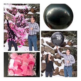 it's a girl 36inch Custom Giant Black Gender Reveal Balloon Confetti For Baby Shower Party Decorations