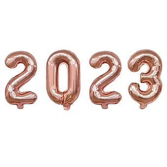 32 inches 2023 digital balloon set foil letter number balloon New Year's party decoration wholesale