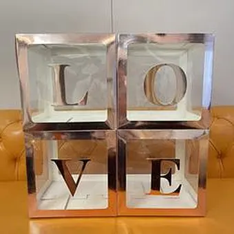 Sale Birthday Party Decoration With Letters Gift Packing Baby Round Storage Support Custom Shower Transparent Balloon Box