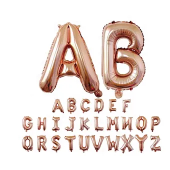 Rose Gold Mariage Letter Balloon Anniversary Birthday Party Decorations Kids Wedding Decoration Air Balloons Globos Party ballon