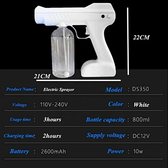 Fogger Disinfect Mist Atomization Fog High Pressure Sanitizing Atomizer Air Disinfection Sprayer Nano Steam Gun Sterilizer