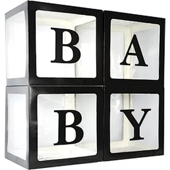 Sale Birthday Party Decoration With Letters Gift Packing Baby Round Storage Support Custom Shower Transparent Balloon Box