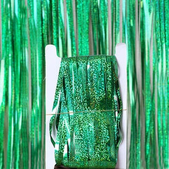 metal tinsel foil curtain metallic foil fringe curtain rain wall backdrop wedding birthday party background decoration 1*2m