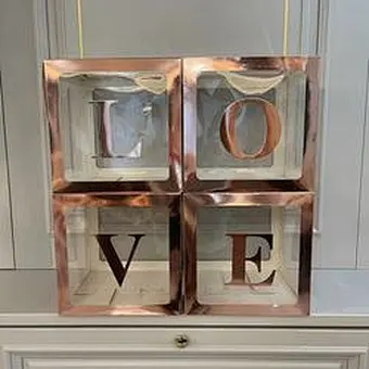 Sale Birthday Party Decoration With Letters Gift Packing Baby Round Storage Support Custom Shower Transparent Balloon Box