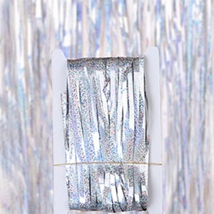 metal tinsel foil curtain metallic foil fringe curtain rain wall backdrop wedding birthday party background decoration 1*2m