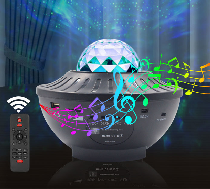 Home Laser Aurora Starlight Lamp Smart Laser Starry Sky Night Light Projector Music Speaker Star Remote Control Dream Colorful