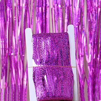 metal tinsel foil curtain metallic foil fringe curtain rain wall backdrop wedding birthday party background decoration 1*2m