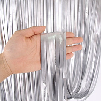 metal tinsel foil curtain metallic foil fringe curtain rain wall backdrop wedding birthday party background decoration 1*2m