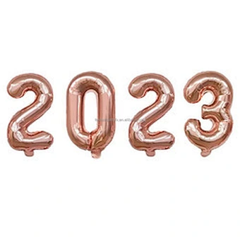 32 inches 2023 digital balloon set foil letter number balloon New Year's party decoration wholesale