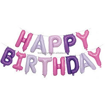 Foil Balloon Factory 16 inch Individual Package Happy Birthday banner Balloon set Party Decoration feliz cumpleanos globo