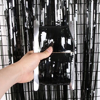 metal tinsel foil curtain metallic foil fringe curtain rain wall backdrop wedding birthday party background decoration 1*2m