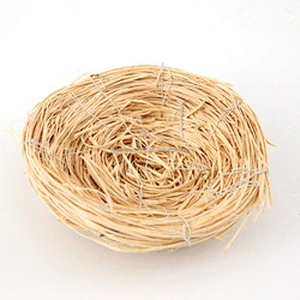 Factory handmade table ornament house shape woven wild eggs easter decoration birds nest