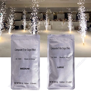 Factory Price Ice Stage Fireworks Fountain Composite Ti 200g Indoor Outdoor Cold Sparkler Spark Firwork Machine Titanium Powder