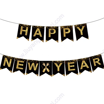 Years Photo Backdrop Banner Kit Real Gold Glitter Eve Party Supplies 2021 Kit Black Happy New Year Decoration