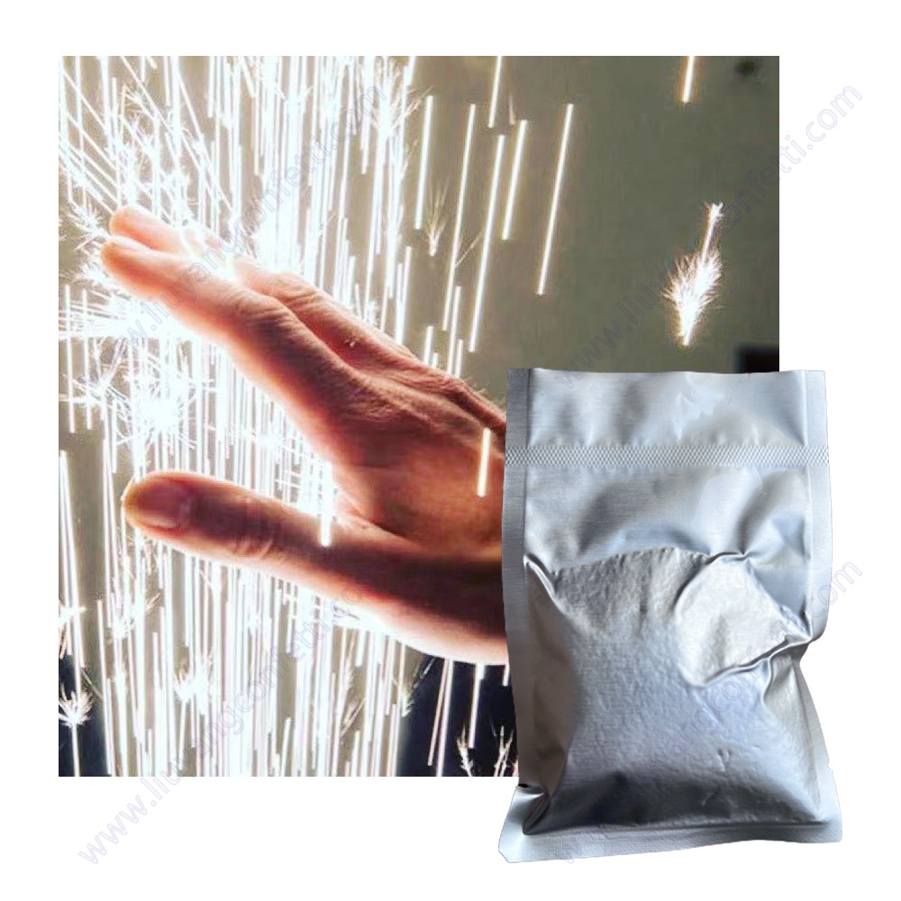 Factory Price Ice Stage Fireworks Fountain Composite Ti 200g Indoor Outdoor Cold Sparkler Spark Firwork Machine Titanium Powder