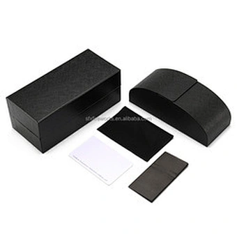 2023 Wholesale Price PU Portable folding Triangular Cases handmade leather custom logo print Branded sunglasses case packaging
