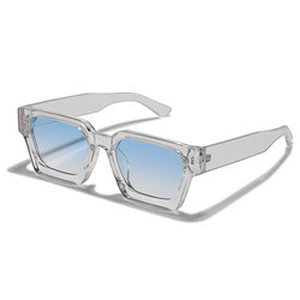 With Case Fashion Vintage Large Glasses Flat Trapezoid Beach 2023 Luxury Designer Famous Brand Shade Custom Sunglasses For Women